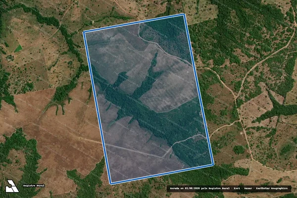Imagem de satélite de PARTE DO LOTE nº 62, LOTº RIBEIRÃO JUARÍ, 1ª ETAPA - FAZ SAGRADO CORAÇÃO DE JESUS em Juarina - TO