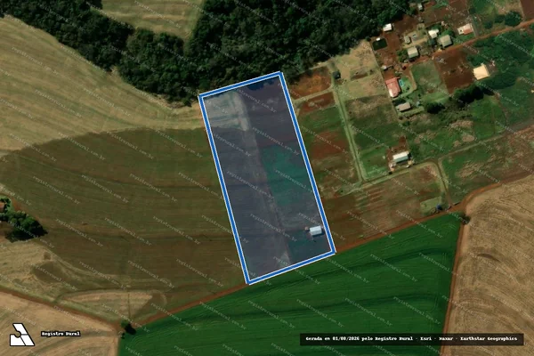 Imagem de satélite de Lote 401-A-2-B, oriundo da divisão do Lote 401-A-2 da Fazenda Flampec (Fazenda Piquiri) - LOTE 401-A-2-B em Cascavel - PR