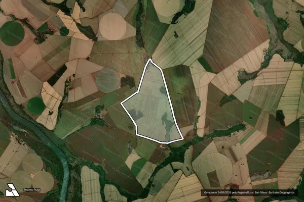 Imagem de satélite de FAZENDA BARREIRO - GLEBA I em Guaíra - SP