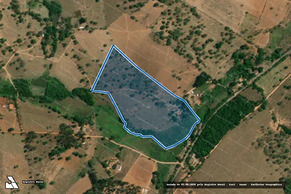 Imagem de satélite de Fazenda Mato Dentro - Parcela 1 em Carmo do Cajuru - MG