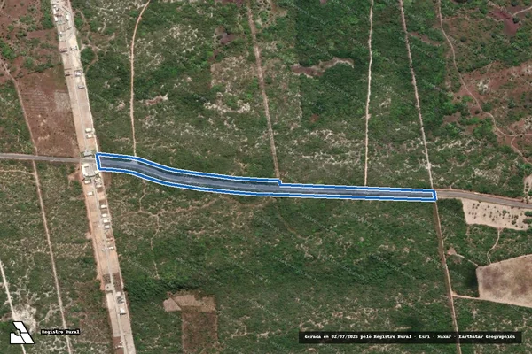 Imagem de satélite de SÍTIO FORMOSA - ÁREA DE SERVIDÃO DE PASSAGEM (RODOVIA ESTADUAL CE-201) em Cruz - CE