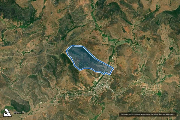 Imagem de satélite de FAZENDA BEIRA RIO - Parte 1 em Mendes Pimentel - MG