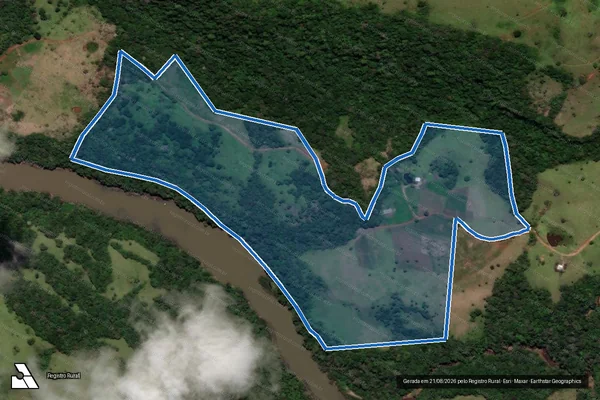 Imagem de satélite de P. A. ILHA DAS FLORES em Cândido de Abreu - PR
