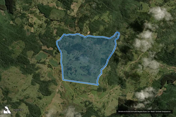 Imagem de satélite de Fazenda Lageado Bonito - Parte 1 em Vacaria - RS