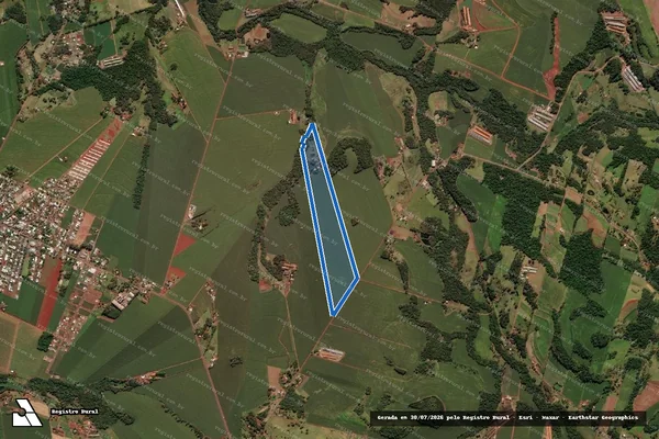 Imagem de satélite de LOTE RURAL 27 GLEBA DAS MITRAS - Matrícula 126 em Missal - PR