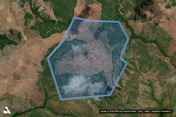 Imagem de satélite de LOTE 44 - LOTEAMENTO DUERÉ - 3ª ETAPA, FLS. A-1 - Parte 1 em Crixás do Tocantins - TO