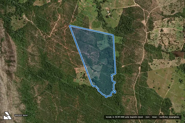 Imagem de satélite de FAZENDA TRAZ DA SERRA - 001 em Porto Alegre do Tocantins - TO