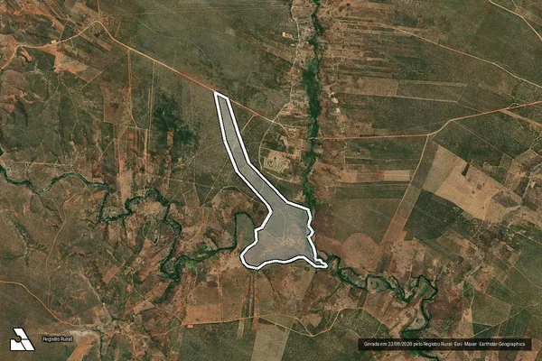 Imagem de satélite de FAZENDA BURITI TORTO no lugar denominado de  Fundão - Parte 1 em Cocos - BA