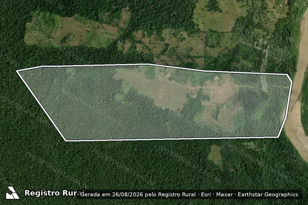Imagem de satélite de Fazenda Três Loirinhas - Parcela 1 em Boca do Acre - AM