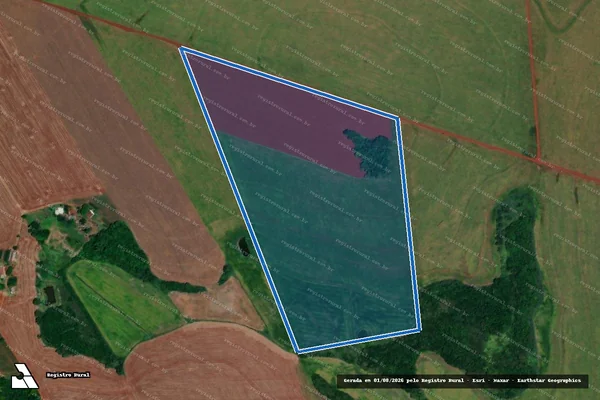 Imagem de satélite de Lote Rural n° 66 da Gleba 26 do Imóvel Rio Paraná - Parcela 1 em Santa Helena - PR