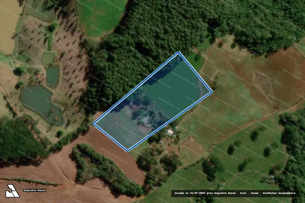 Imagem de satélite de Lote nº 11 remanescente, Poligono "C", Fazenda Separação - 15277 em Flor da Serra do Sul - PR