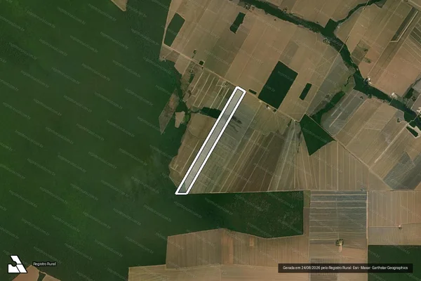 Imagem de satélite de LOTE 332 ? P.A PINGOS D AGUA - Parte 1 em Querência - MT