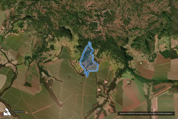 Imagem de satélite de FAZENDA BOA VISTA LD GROTÃO - GLEBA 001 em Portelândia - GO