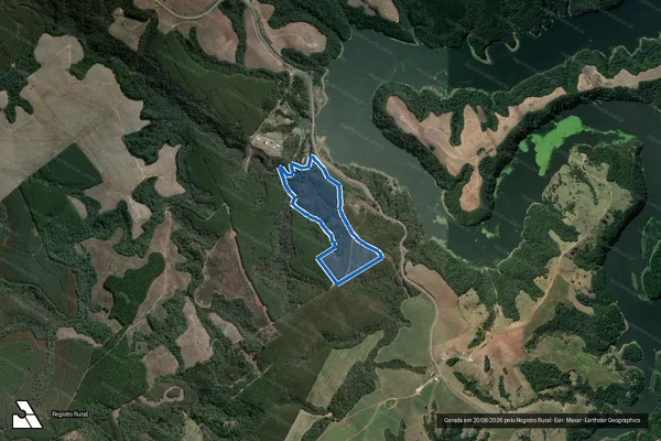 Imagem de satélite de Fazenda Campina dos Pupos - Parte 02 em Ortigueira - PR