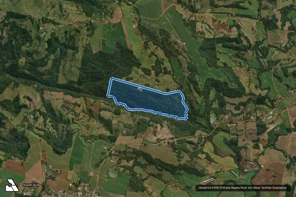 Imagem de satélite de Parte do Lote Rural Nº 13 - Parcela 1 em Descanso - SC