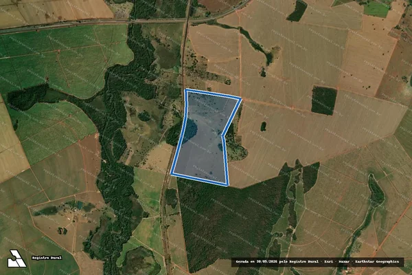 Imagem de satélite de FAZENDA AREADO, DENOMINADO ONDA VERDE - Parte 2 em Indiara - GO