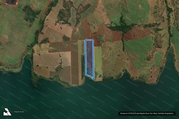 Imagem de satélite de Fazenda Pontal da Água Amarela da Barra do Rio Verde - Fazenda Pontal da Água Amarela da Barra do Rio Verde em Itapagipe - MG