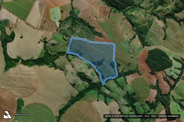Imagem de satélite de FAZENDA SANTA CAROLINA - Mat. 23681 em Itapeva - SP