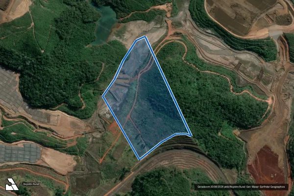 Imagem de satélite de Fazenda Brucutu - Gleba 01 em São Gonçalo do Rio Abaixo - MG