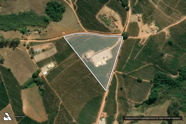 Imagem de satélite de Lagoa - Gleba 2 em Nova Resende - MG