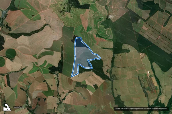 Imagem de satélite de FAZENDA BARREIRINHO - PARTE 1 em Santa Cruz do Rio Pardo - SP