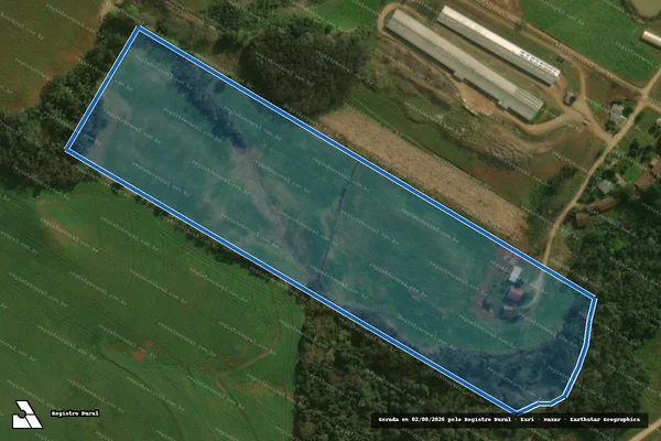 Imagem de satélite de PARTE DO LOTE RURAL Nº41 - Parcela 1 em Guaraciaba - SC