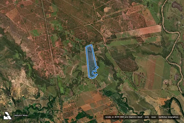 Imagem de satélite de LOTE 45 - P.A CRISTO REDENTOR  - 001 em Buritis - MG