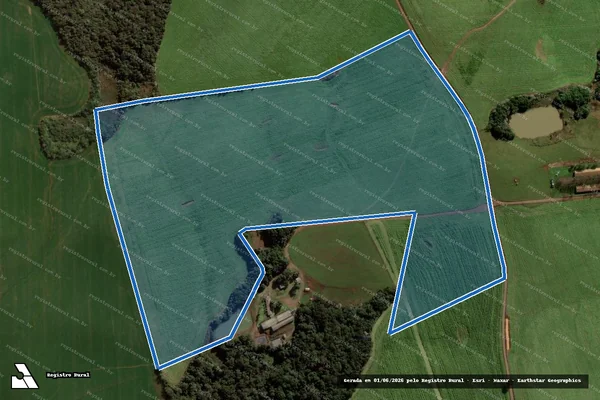 Imagem de satélite de FAZENDA BOM RETIRO - Matrícula 9567 em Campos Novos - SC
