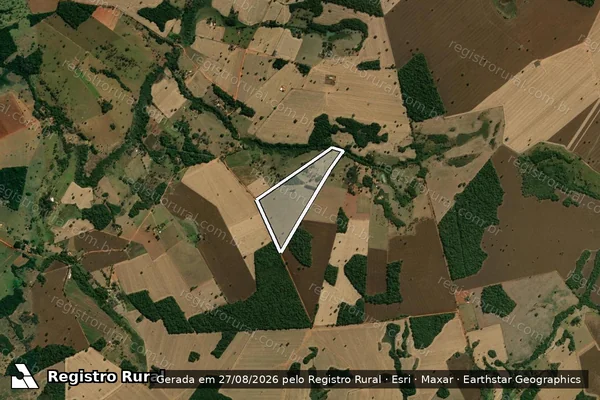 Imagem de satélite de FAZENDA CAMARÃO LUGAR GROTÃO - Parte 1 em Palmeiras de Goiás - GO