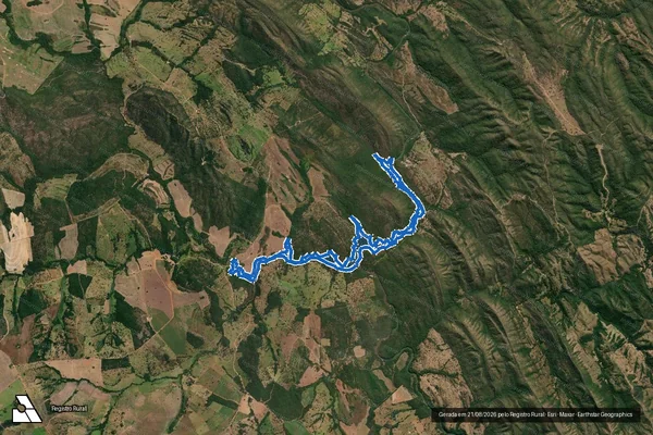 Imagem de satélite de FAZENDA MUQUEM DA BARRA - Parte 1 em Santa Cruz de Goiás - GO