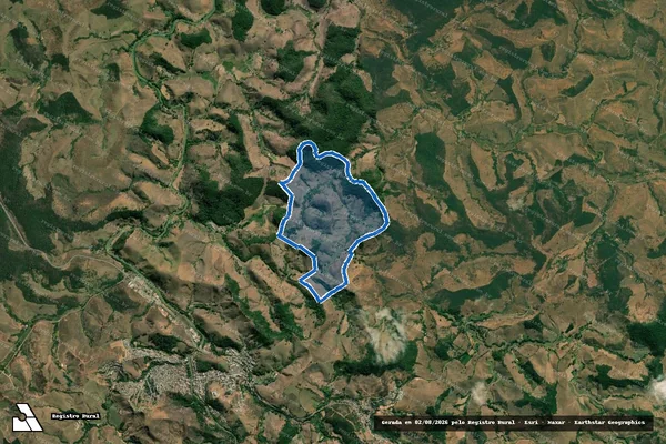 Imagem de satélite de Fazenda da Fidelidade - Parcela Unica em Rio Casca - MG