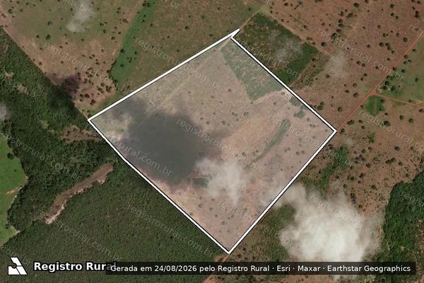 Imagem de satélite de FAZENDA CRISTALINA - Gleba 02 em São Miguel do Araguaia - GO