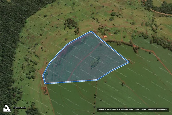 Imagem de satélite de Fazenda Santa Maria - Matrícula 785 - R 2 - AV 12 em Conquista - MG