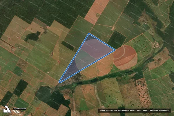 Imagem de satélite de Estância Ouro Verde em Rancharia - SP