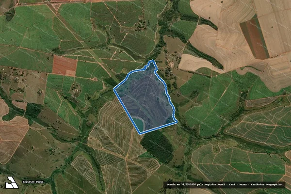 Imagem de satélite de Fazenda Coqueiral em Lins - SP
