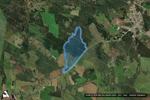 Imagem de satélite de Matrículas n° 1.803 e 37.813 - Gleba única em Bela Vista do Toldo - SC