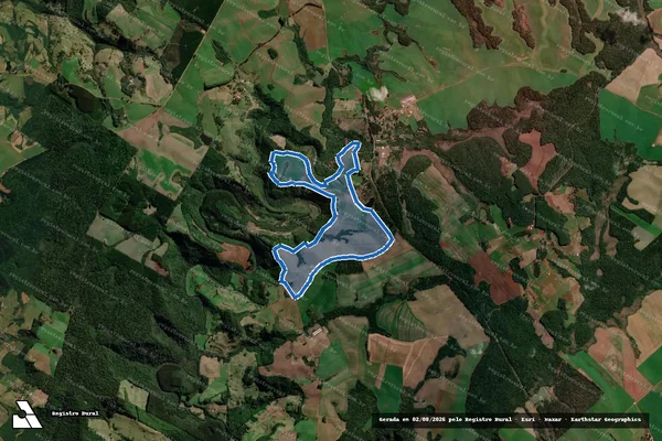 Imagem de satélite de Lote Rural nº 150-A1 - Única em Campo Erê - SC