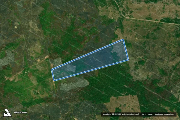 Imagem de satélite de FAZENDA SÃO RAIMUNDO - P.A. BRAÇO GRANDE / LAGO AZUL - Parte 1 em Centro Novo do Maranhão - MA