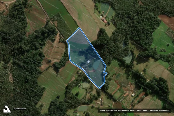 Imagem de satélite de Parte dos Lotes Coloniais nºs 23 e 24, sitos no terreno nº 02 na Fazenda Campina do Gregório - GLEBA A em Chapecó - SC