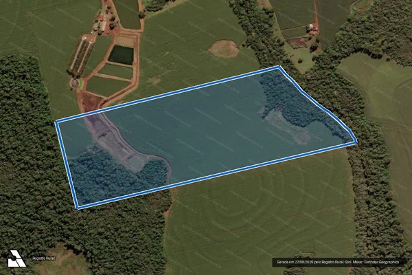 Imagem de satélite de LOTES N°s 245, 246 E PARTE DOS LOTES N°s 247, 248, 249 E 250, DO 4° POLÍGONO DA PLANTA DA INDUSTRIAL E AGRÍCOLA BENTO GONÇALVES - Parte 1 em São Miguel do Iguaçu - PR