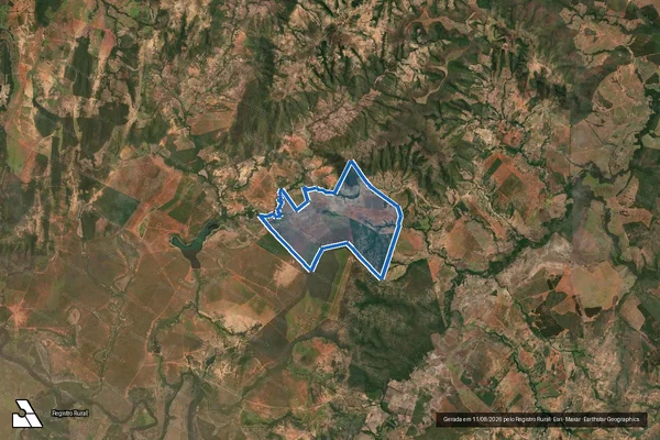 Imagem de satélite de FAZENDA CIPÓ, LINDOIA - Parte 1 em Francisco Dumont - MG