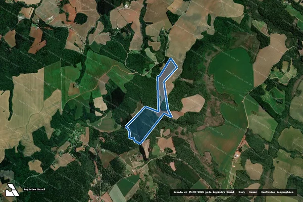 Imagem de satélite de IMOVEL RURAL - Matrícula 3.862 em Imbituva - PR
