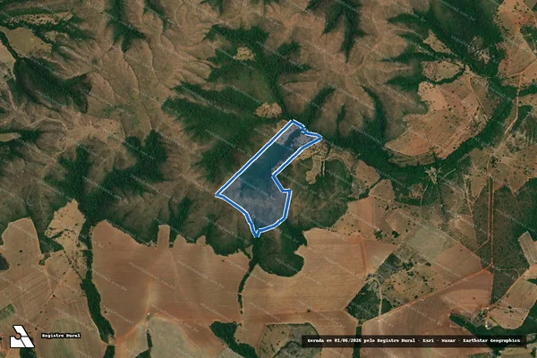 Imagem de satélite de Fazenda Claro lugar Pai João - Parcela 1 em Guarda-Mor - MG