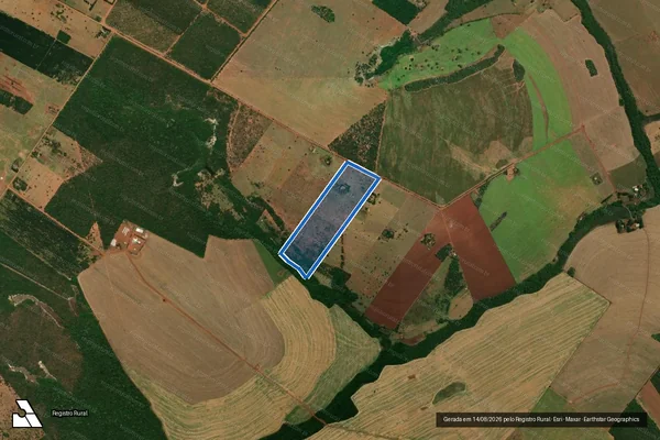 Imagem de satélite de Lote 10 ? Projeto de Assentamento Primavera - Parte 1 em Jaraguari - MS
