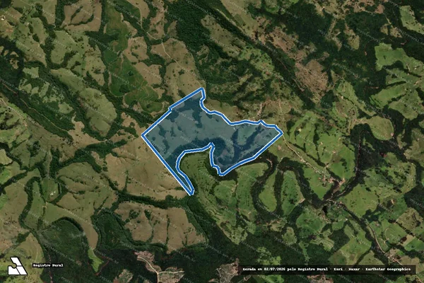 Imagem de satélite de FAZENDA SANTA ODILIA - LOTE nº 03, DO QUINHÃO nº 02, DA FAZENDA APUCARANA GRANDE - LOTE 03-1 em Faxinal - PR