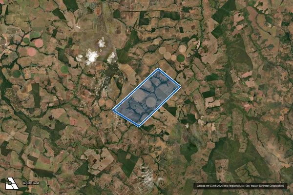 Imagem de satélite de Fazenda Mundo Novo, Santo Antônio, Den. Barreirão em Nova Crixás - GO