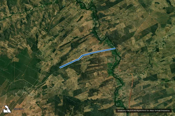 Imagem de satélite de FAZENDA PEDRA BRANCA  - Gleba MARIA DA SOLEDADE NEVES DE OLIVEIRA SILVA  - Gleba MARIA DA SOLIDADE NEVES DE OLIVEIRA SILVA em Correntina - BA