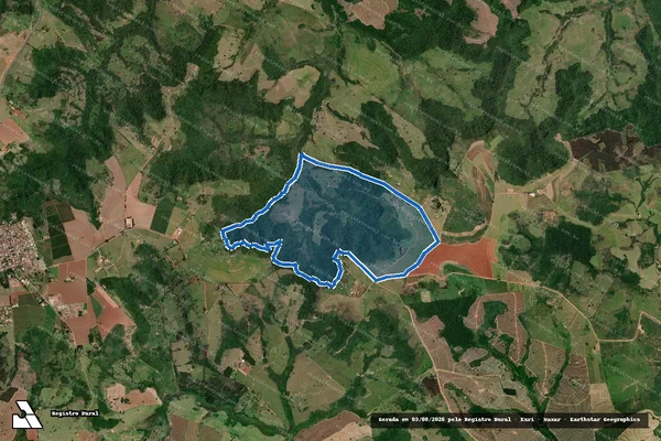 Imagem de satélite de Fazenda São Vicente - Area total em Echaporã - SP