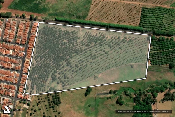 Imagem de satélite de Fazenda Ponte Alta - GLEBA 01 em Vista Alegre do Alto - SP