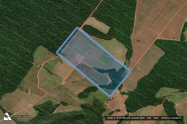 Imagem de satélite de FAZENDA VACA BRANCA - Mat. 13.213 em Alta Floresta - MT